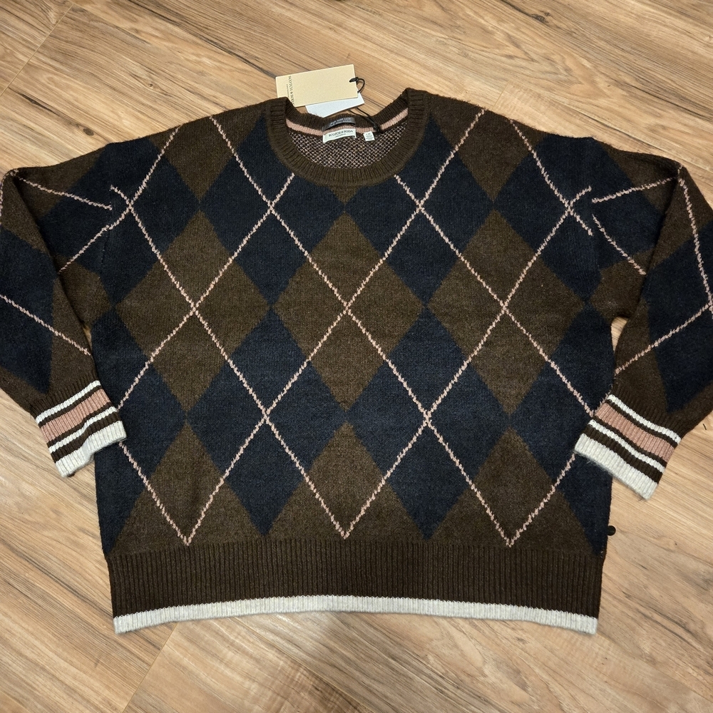 Scotch & Soda Women's Argyle Sweater - NWT